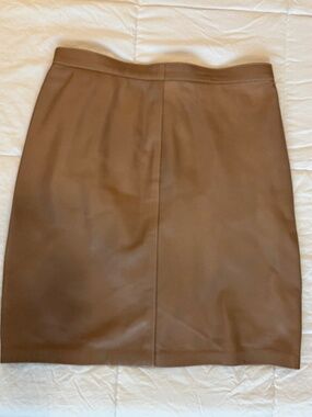Italian Leather Midi Skirt